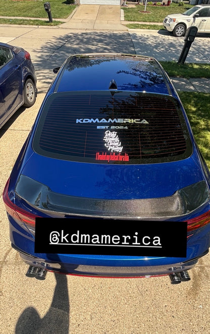 kdmamerica front/rear banner (22.5"x 4” W EST 2024)