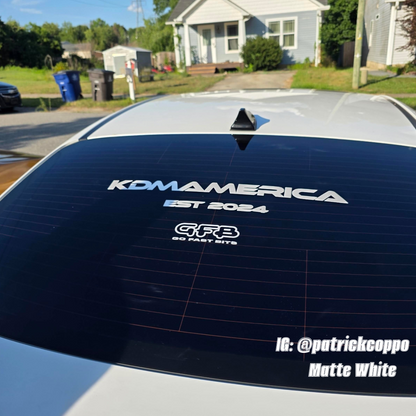 kdmamerica front/rear banner (22.5"x 4” W EST 2024)