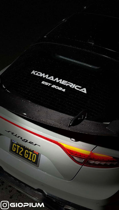 kdmamerica front/rear banner (22.5"x 4” W EST 2024)