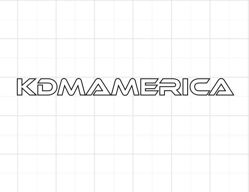 kdmamerica front/rear banner (22.5"x 2.5” NO EST 2024)
