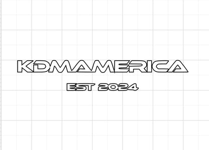 kdmamerica decal (10.5”x 2”)